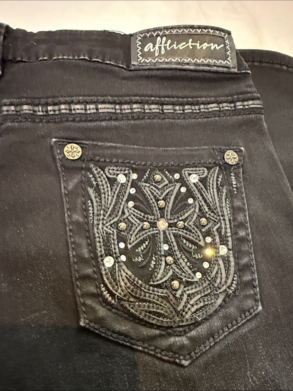 🖤✨ JADE Affliction Black Jeans – Excellent Condition! ✨🖤